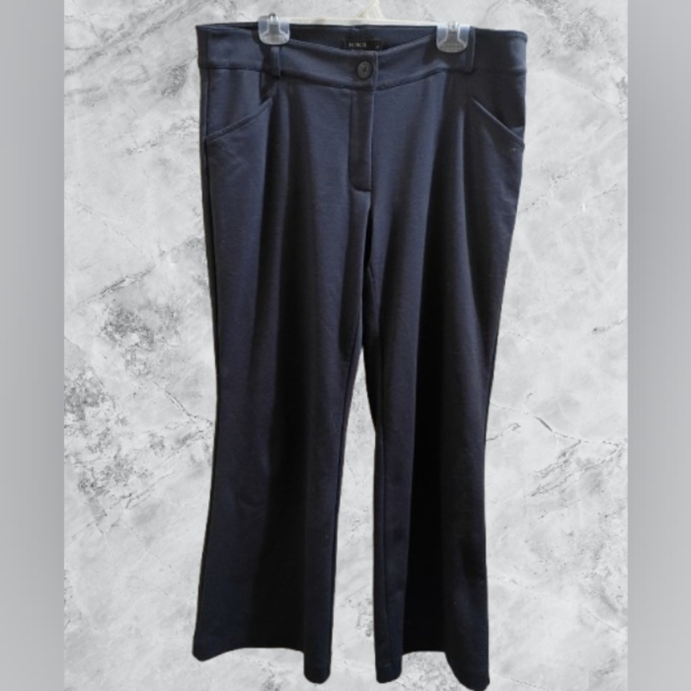 IGIGI Charcoal Grey Wide Leg Trousers Pants Size 12 NWOT Business Casual